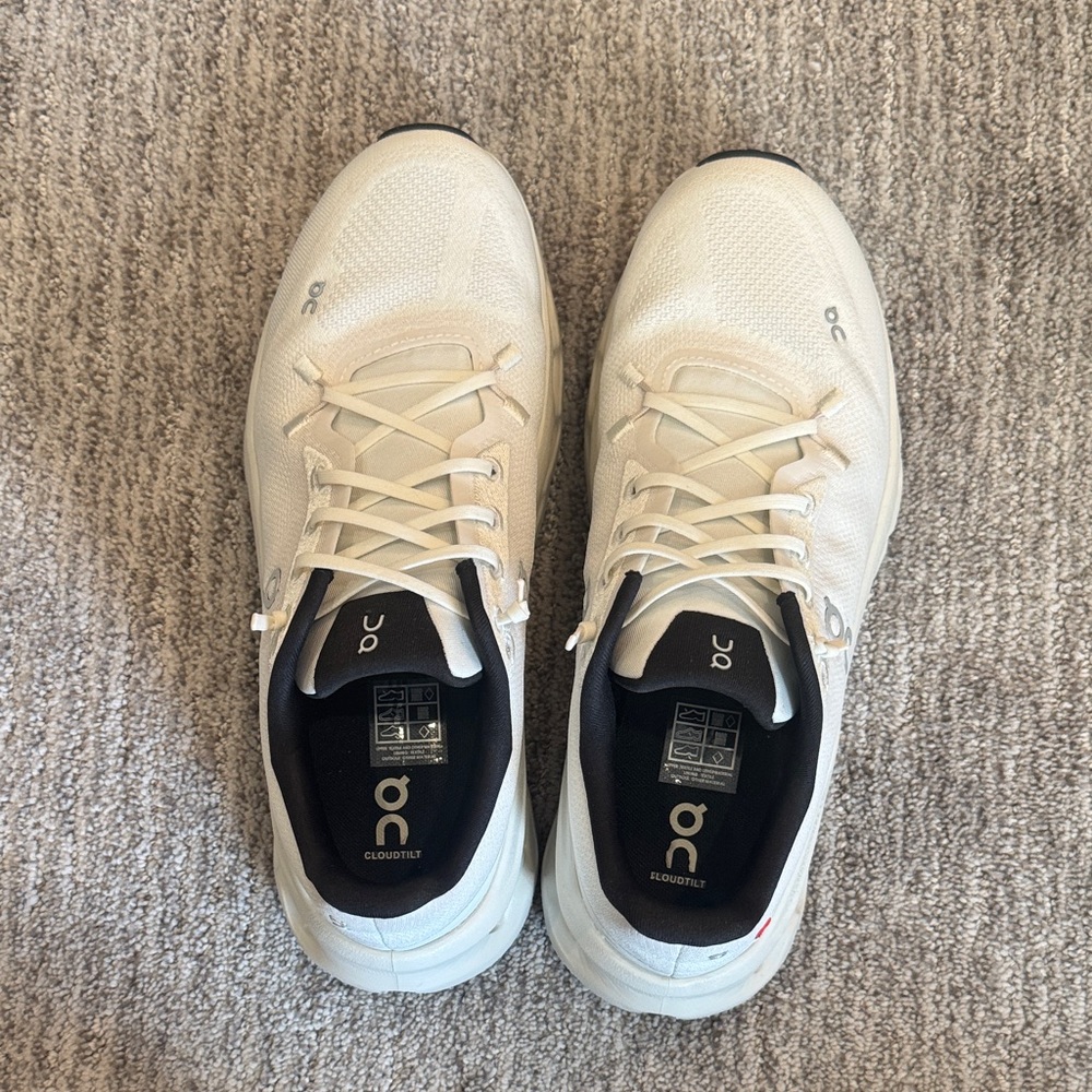 On Running Women's Cream Athletic Shoes